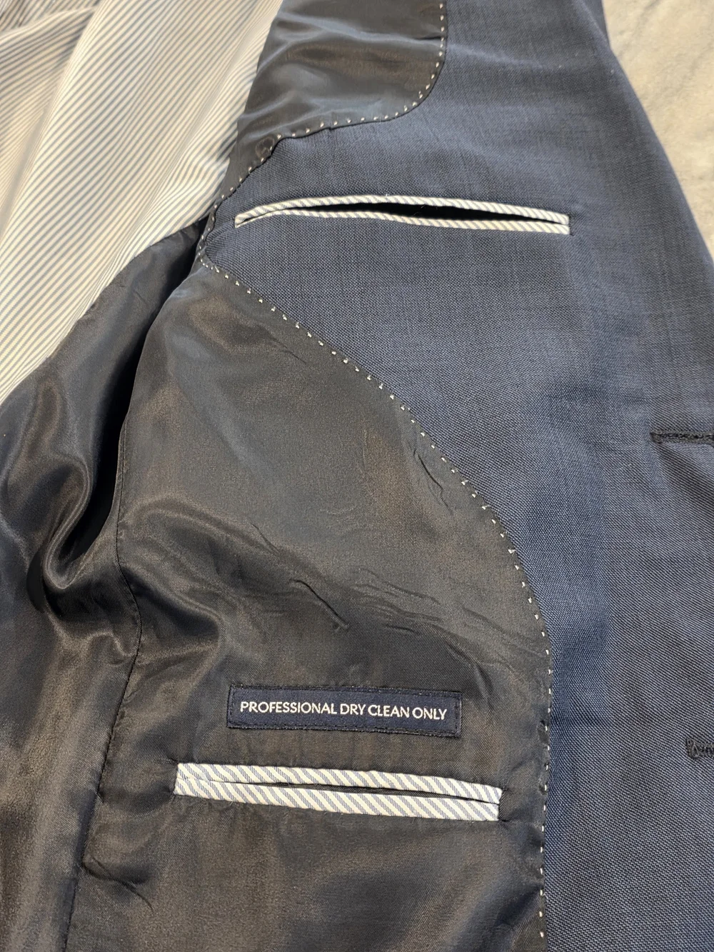38S Men's Tommy Hilfiger 100% Wool Blazer Textured Blue Sport Coat Flawless